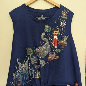 Disney Blue and Red Main Street Electrical Parade 50th Anniversary tank top 2X
